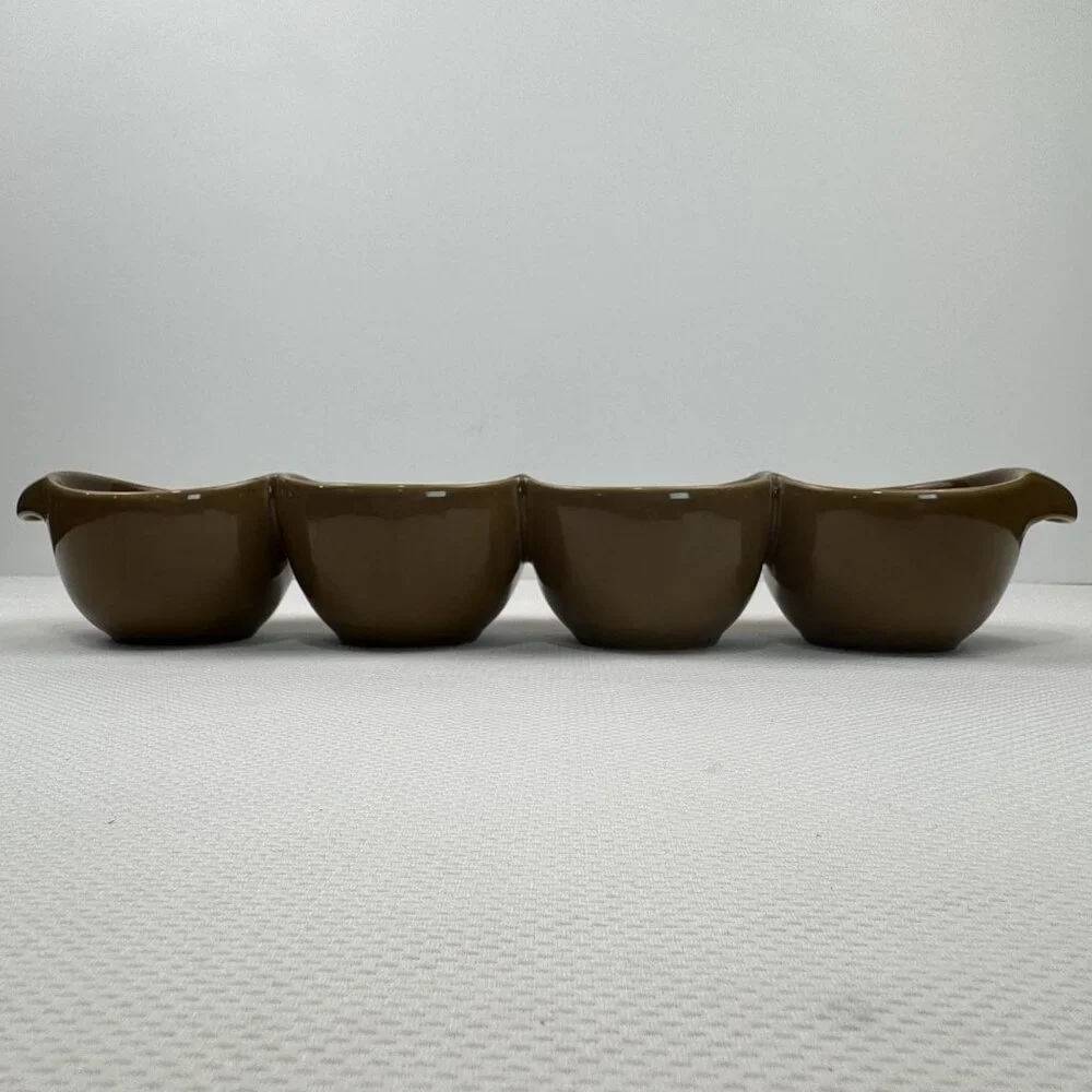 Taste Of Home Entertaining Brown Ceramic 4 Section Serving Dish Condiment Bowl - Picture 6 of 13